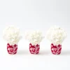 Red Hand Painted Tole Bud Vases (Set of 3)