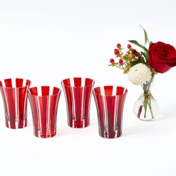 Red Positano Glasses (Set of 4)