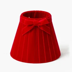 Red Velvet Bow Lampshade (18cm)