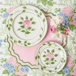 Rose Bud Dinner & Starter Plates (Set of 8)