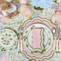Rose Bud Dinner & Starter Plates (Set of 8)