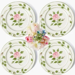 Rose Bud Dinner Plates (Set of 4)