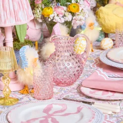 Rose Pink Hobnail Glasses (Set of 6)