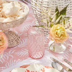 Rose Pink Hobnail Glasses (Set of 6)