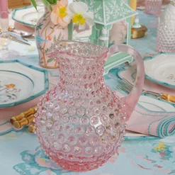 Rose Pink Hobnail Jug