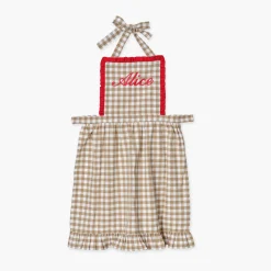Rossina Putty Gingham & Red Apron