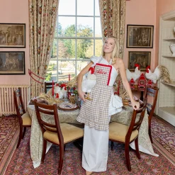 Rossina Putty Gingham & Red Apron