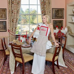 Rossina Putty Gingham & Red Apron