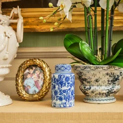 Round Chinoiserie Ginger Jars (Pair)