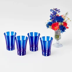 Royal Blue Positano Glasses (Set of 4)