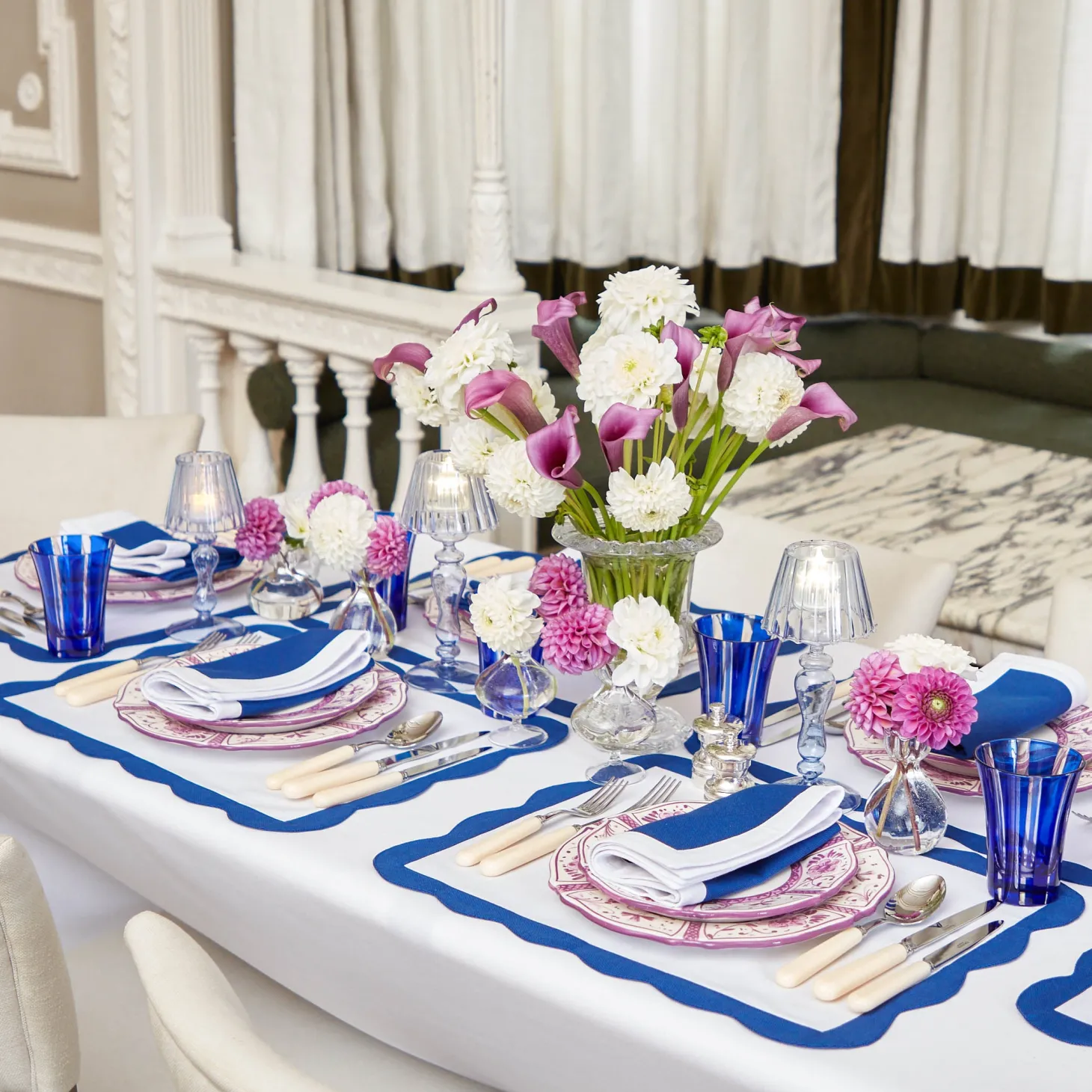 Royal Blue Positano Glasses (Set of 4)