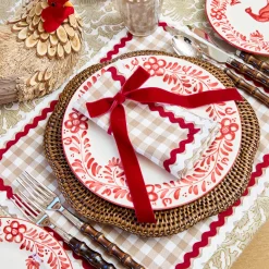 Ruby Red Velvet Bow (Set of 4) - 20cm