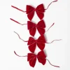 Ruby Red Velvet Napkin Bows (Set of 4)
