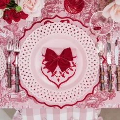 Ruby Red Velvet Napkin Bows (Set of 4)