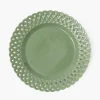 Sage Basketweave Dinner Plate