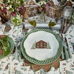 Sage Basketweave Dinner Plate