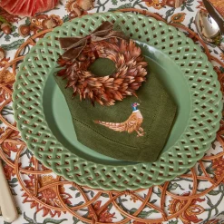 Sage Basketweave Dinner Plate