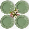Sage Basketweave Dinner Plates (Set of 4)