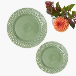 Sage Basketweave Starter Plate