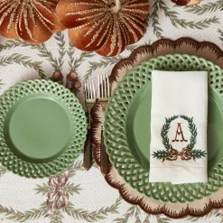 Sage Basketweave Starter Plates (Set of 4)