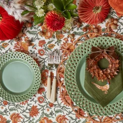 Sage Basketweave Starter Plates (Set of 4)