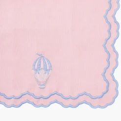 Sarah Pink & Blue Hot Air Balloon Embroidered Napkins (Set of 4)