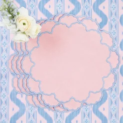 Sarah Pink & Blue Placemats (Set of 4)