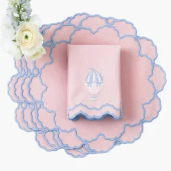 Sarah Pink & Blue Placemats (Set of 4)