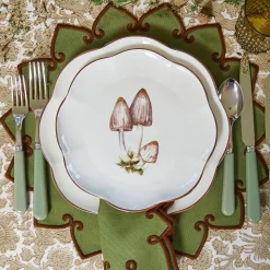 Scalloped Mushroom Starter Plates (Set of 4)