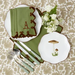 Scalloped Mushroom Starter Plates (Set of 4)