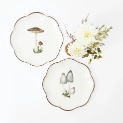Scalloped Mushroom Starter Plates (Set of 4)