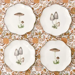 Scalloped Mushroom Starter Plates (Set of 4)