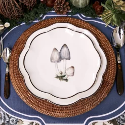 Scalloped Mushroom Starter Plates (Set of 4)