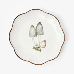 Scalloped Mushroom Starter Plate (Grey)