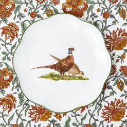 Scalloped Pheasant Dinner & Starter Plates (Set of 8)