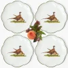 Scalloped Pheasant Dinner Plates (Set of 4)