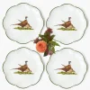 Scalloped Pheasant Starter Plates (Set of 4)
