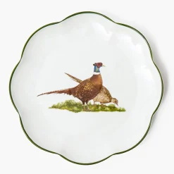 Scalloped Pheasant Starter Plates (Set of 4)