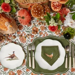 Scalloped Pheasant Starter Plates (Set of 4)