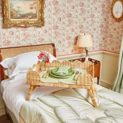 Scalloped Rattan Breakfast Tray
