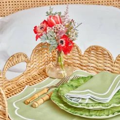 Scalloped Rattan Breakfast Tray