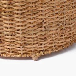 Scalloped Rattan Log Basket