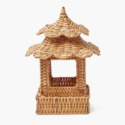 Scalloped Rattan Pagoda Lantern
