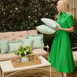 Scalloped Rattan Tray