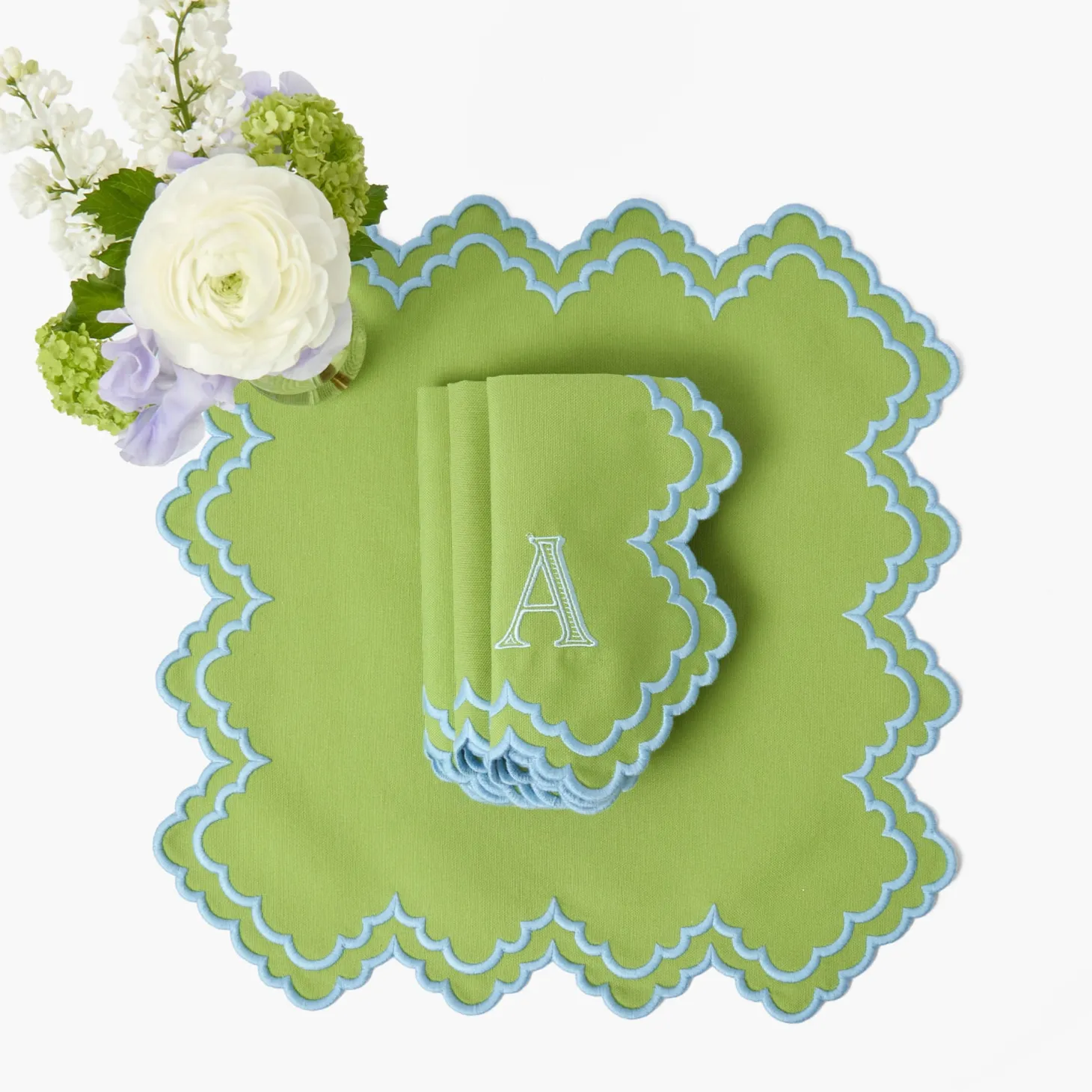 Scarlett Green & Blue Napkins (Set of 4)