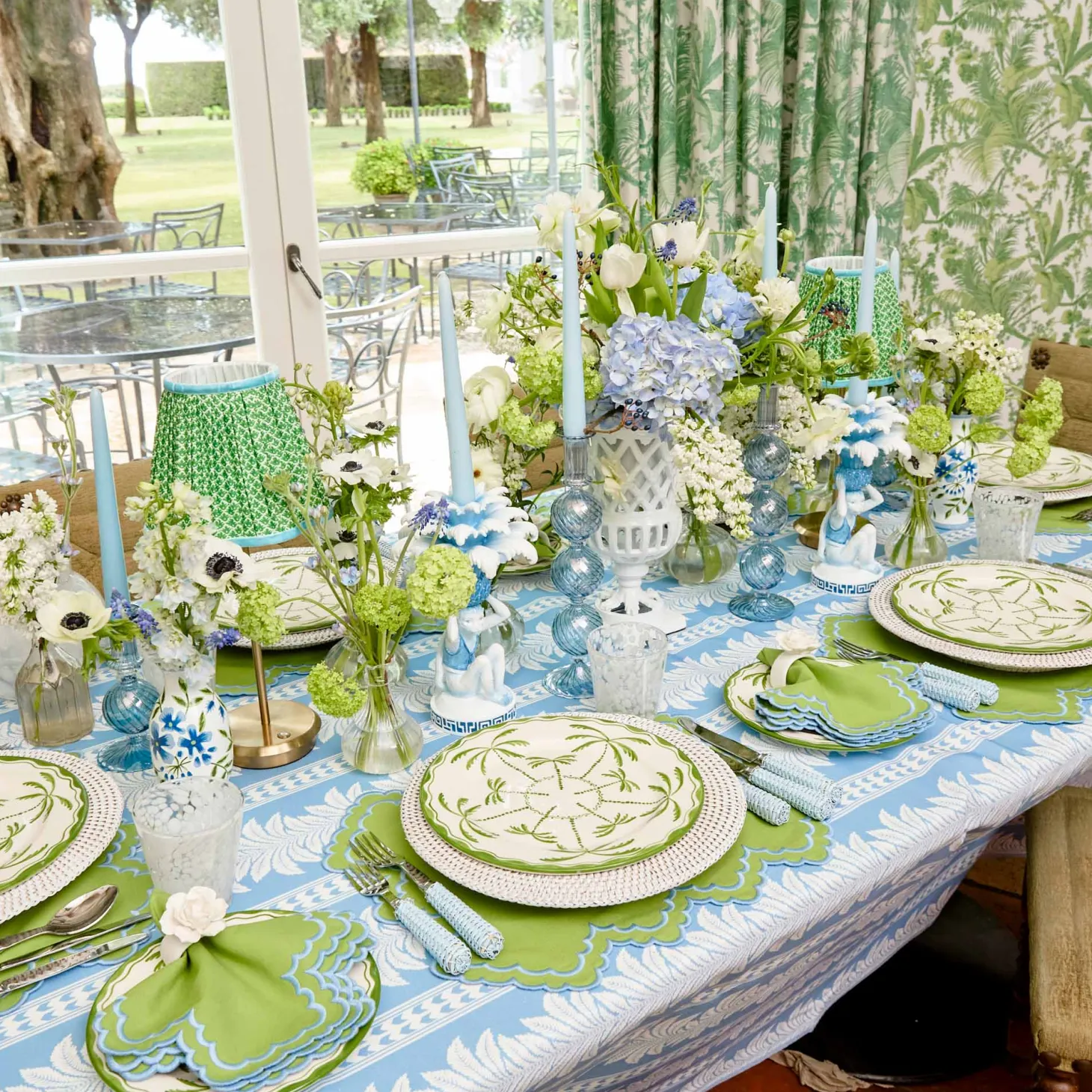 Scarlett Green & Blue Napkins (Set of 4)