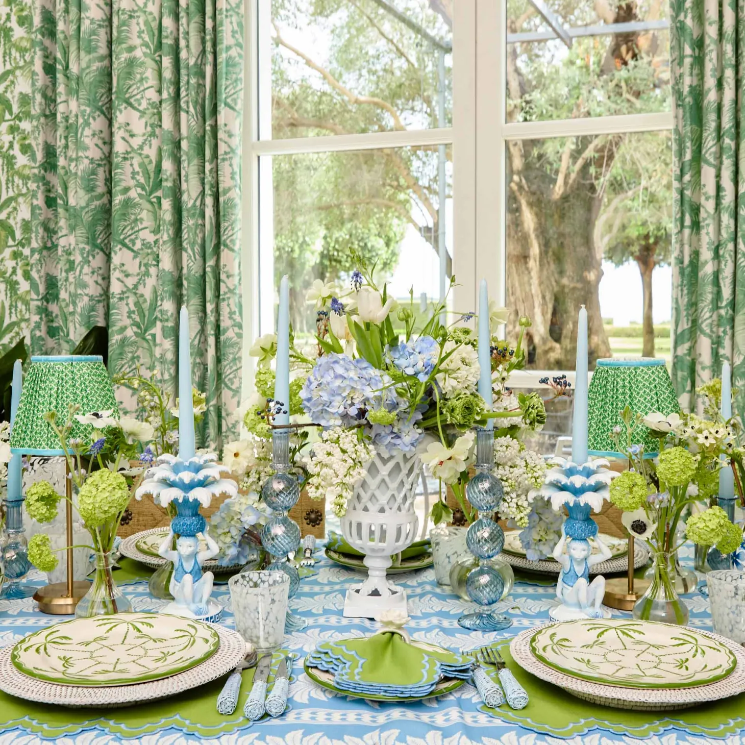 Scarlett Green & Blue Napkins (Set of 4)