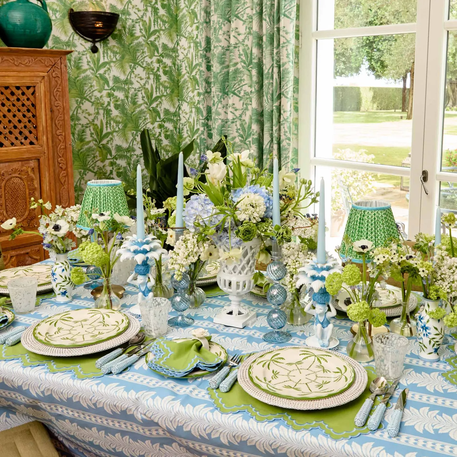 Scarlett Green & Blue Napkins (Set of 4)