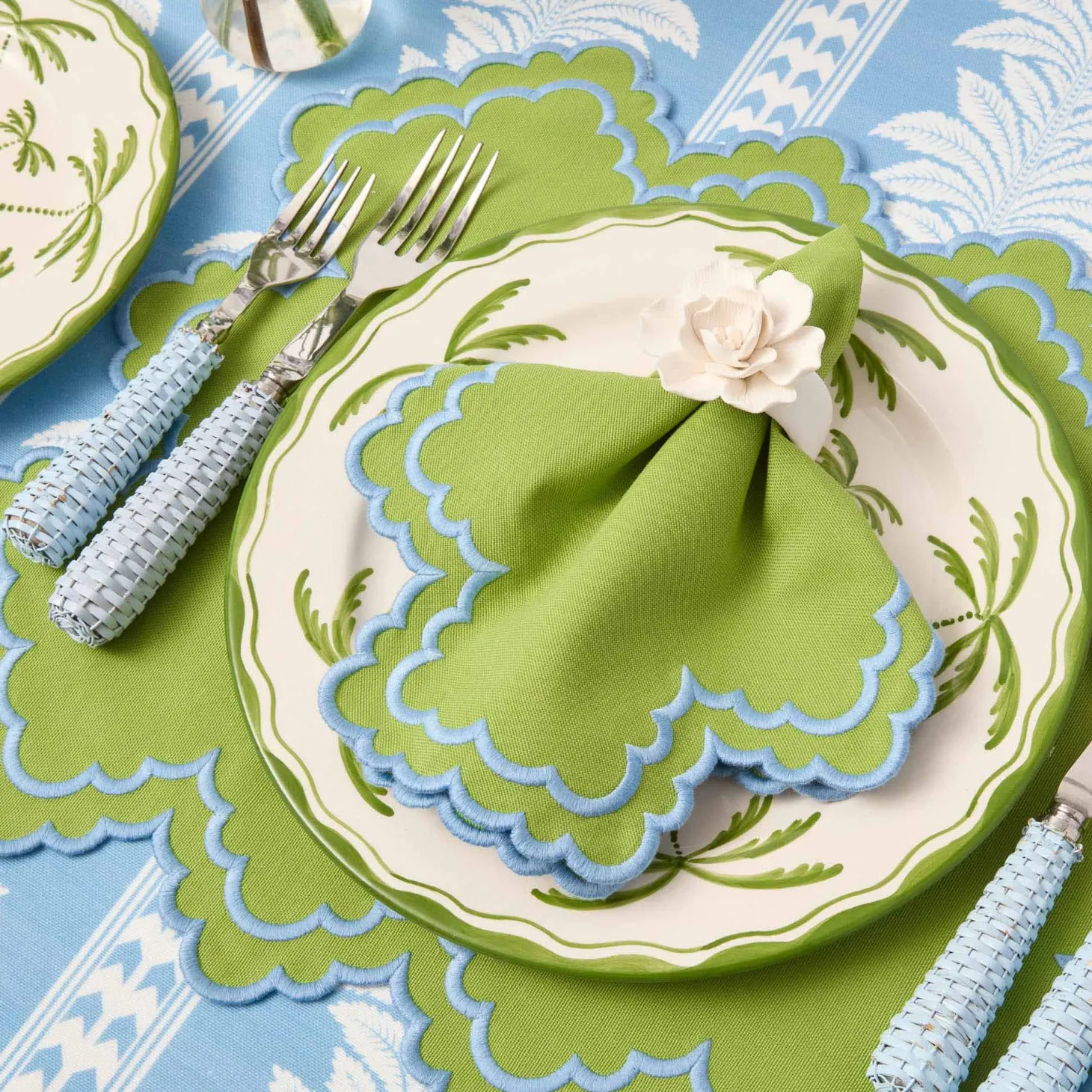 Scarlett Green & Blue Napkins (Set of 4)
