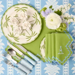 Scarlett Green & Blue Placemats & Napkins (Set of 4)